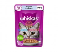 Whiskas (Вискас) - Влажный корм для кошек рагу с форелью и лососем, пауч 75 г