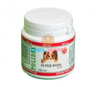 Polidex (Полидэкс) - Витамины Супер Вул для собак, упаковка 150 таблеток