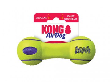 KONG (Конг) -  AirDog Squeaker Dumbbell, Игрушка для собак Гантель, размер S, 13 см