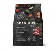 Grandorf (Грандорф) - Fresh Dog Adult Mini Duck&Sweet Potato, Сухой беззерновой корм с живыми пробиотиками для взрослых собак мелких пород с уткой и бататом, 1 кг