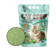 Cat Step (Кэт Степ) - Tofu Green Tea, Комкующийся растительный наполнитель с ароматом зеленого чая, 6 л (2,7 кг)