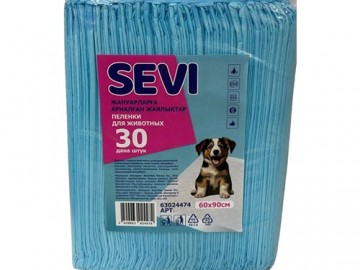 SEVI (СЭВИ) - Пеленки для животных 60х90 см, упаковка 30 шт