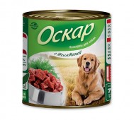 Оскар - Влажный корм для собак с телятиной, банка 750 г