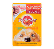 Pedigree (Педигри) - Влажный корм для собак со вкусом ягненка в желе, пауч 85 г