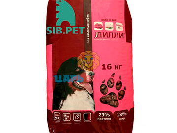 Дилли - Корм для взрослых собак всех пород, с рыбой и рисом, 14 кг