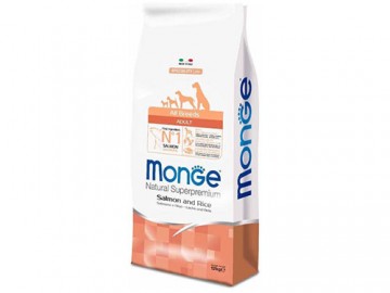 Monge (Монже) - Speciality Line All Breeds Adult Salmone, сухой корм для собак с лососем и рисом, 15 кг
