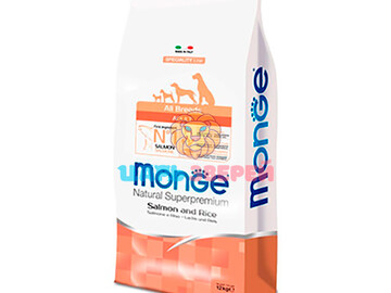Monge (Монже) - Speciality Line All Breeds Adult Salmone, сухой корм для собак с лососем и рисом, 15 кг