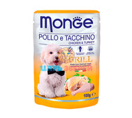 Monge (Монже) - Dog Grill влажный корм для собак с курицей и индейкой, пауч 100 г