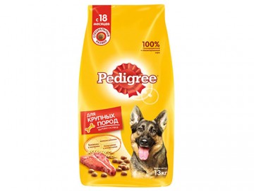 Pedigree (Педигри) - Корм  для взрослых собак крупных пород с говядиной, 13 кг