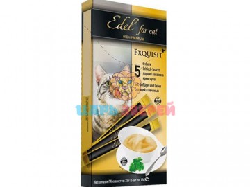 Edel cat (Эдель Кэт) - Крем-суп со вкусом птицы и печени, упаковка 6 шт