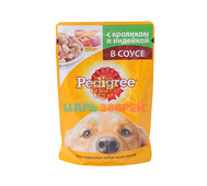 Pedigree (Педигри) - Влажный корм для собак со вкусом кролика и индейки в соусе, пауч 85 г