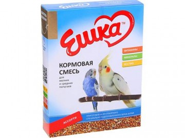 Ешка - Кормовая смесь для мелких и средних попугаев Ассорти, 500 г