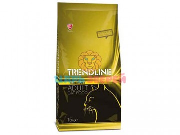 TRENDLINE (ТРЕНДЛАЙН) - Adult Cat Food Gourmet Multi Color Chicken, Сухой корм для привередливых кошек, с курицей, 15 кг