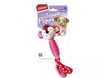 GiGwi (Гигви) - Игрушка для маленьких собак Обезьяна с пищалкой, 15 см 75530