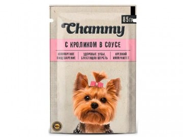 Chammy (Чамми) - Влажный корм для собак, кролик в соусе, пауч 85 г
