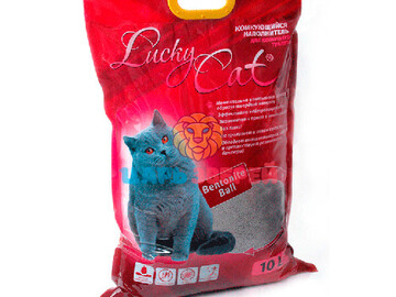 Lucky Cat (Лаки Кэт) - Комкующийся наполнитель с ароматом лимона, упаковка 10 л (8 кг)