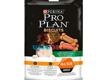 Pro Plan (Про План) - Biscuits, Про План Печенье с ягненком, лакомство для собак всех пород, упаковка 400 г