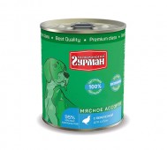 Четвероногий Гурман - Мясное ассорти с перепелкой для собак, баночка 340 г