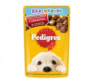 Pedigree (Педигри) - Влажный корм для щенков со вкусом говядины в соусе, пауч 85 г