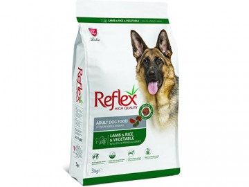 Reflex (Рефлекс) - Adult Dog Food Lamb and Rice and Vegetable, Сухой корм для взрослых собак, с ягненком и рисом, 3 кг