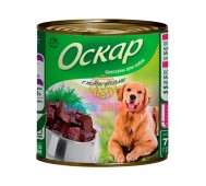 Оскар - Влажный корм для собак с потрошками, банка 750 г