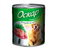 Оскар - Влажный корм для собак, ассорти из мяса, банка 750 г