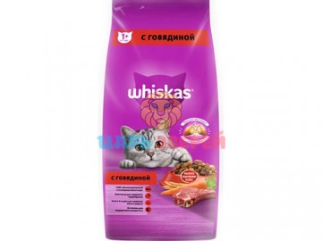 Whiskas (Вискас) - Вкусные подушечки для кошек с паштетом Аппетитное ассорти с говядиной, кроликом и ягненком, 5 кг