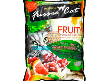 Fussie Cat (Фасси Кэт) - Комкующийся наполнитель Премиум класса фруктовый, упаковка 10 л