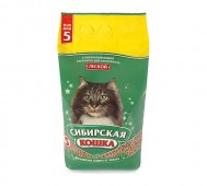 Сибирская кошка - Древесный наполнитель Лесной, 5 л