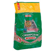 Сибирская кошка - Древесный наполнитель Лесной, 5 л