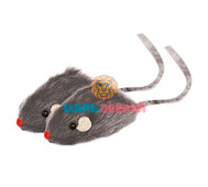Triol (Триол) - Мышь серая 2, Игрушка для кошек, мех 5 см