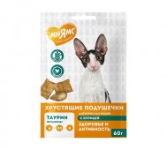 Мнямс - Здоровье и активность, Хрустящие подушечки для кошек с курицей и сыром, 60 г
