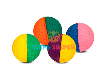 Triol (Триол) - Мяч для гольфа поролоновый двуцветный для кошек, 4 см