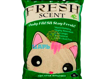 Fresh Scent (Фреш Сцент) - Комкующийся наполнитель с ароматом мяты, упаковка 5 л (4 кг)