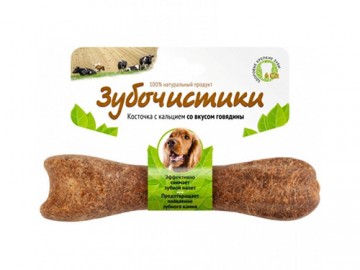 Деревенские лакомства - Зубочистики Лакомство жевательное для собак средних пород со вкусом говядины, 95 г