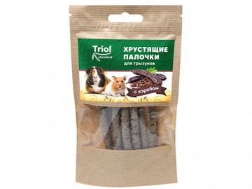 Triol (Триол) - Standard, Лакомство хрустящие палочки для грызунов с кэробом, 30 г