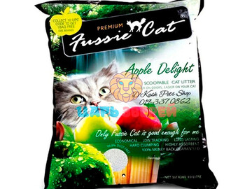 Fussie Cat (Фасси Кэт) - Комкующийся наполнитель Премиум класса с ароматом яблока, упаковка 10 л (8 кг)