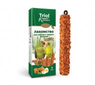 Triol (Триол) - Standard, Лакомство для мелких и средних попугаев с мёдом и яйцом (уп. 3 шт), 80 г