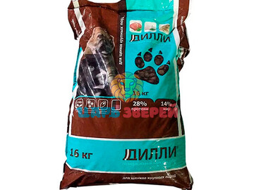 Дилли - Корм для щенков крупных пород собак, 14 кг
