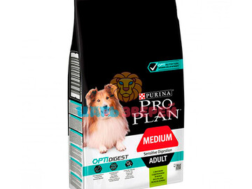 Pro Plan (Про План) - Medium Adult Sensitive Digestion, Корм для взрослых собак с ягненком, 14 кг