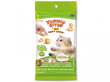 ME-O (МЕ-О) - Yummie Bites, Лакомство для кошек Мини-роллы со вкусом курицы (штучно)