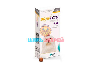 BRAVECTO (БРАВЕКТО) - Жевательная таблетка для собак весом 2-4,5 кг, 112,5 мг