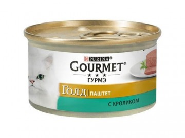 Gourmet Gold (Гурмэ Голд) - кусочки кролика в паштете по-французски, баночка 85 г