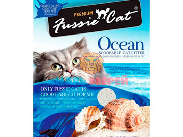 Fussie Cat (Фасси Кэт) - Комкующийся наполнитель Премиум класса морской, упаковка 10 л (8 кг)