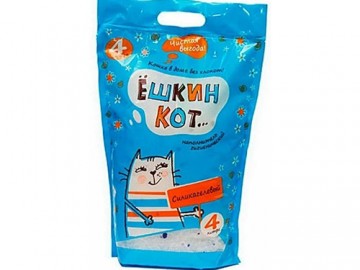 Ёшкин Кот - Силикагелевый наполнитель для кошачьих туалетов, 4 л