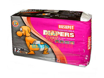 Hush Pet (Хаш Пет) - Подгузники для собак и кошек M 7-16 кг, упаковка 12 шт
