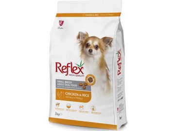 Reflex (Рефлекс) - Small Breed Adult Dog Food Chicken and Rice, Сухой корм для собак мелких пород, с курицей и рисом, 3 кг