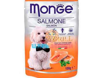 Monge (Монже) - Dog Grill, влажный корм для собак с лососем, пауч 100 г