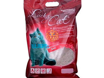 Lucky Cat (Лаки Кэт) - Комкующийся наполнитель без ароматизатора, упаковка 10 л (8 кг)