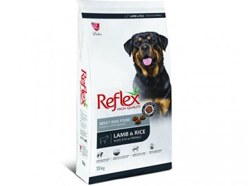 Reflex (Рефлекс) - Adult Dog Food Lamb and Rice, Сухой корм для взрослых собак, с ягненком и рисом, 15 кг